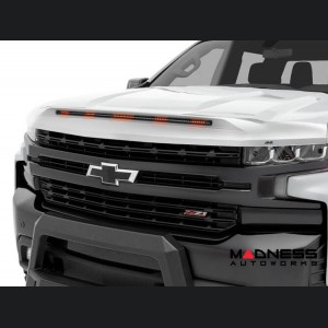 Chevrolet Silverado 1500 Hood Shield - AVS Aeroskin Pro - Low Profile w/ Lights - Summit White